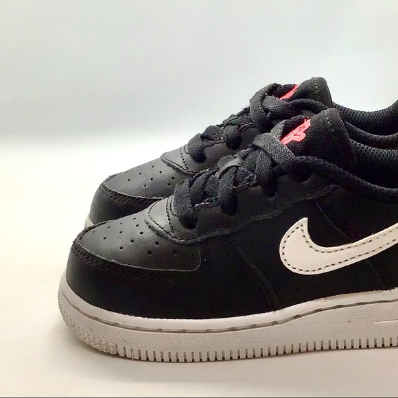 Nike Air Force 1 Worldwide Infant Black Flash Crimson Sneakers - Picture 3 of 7